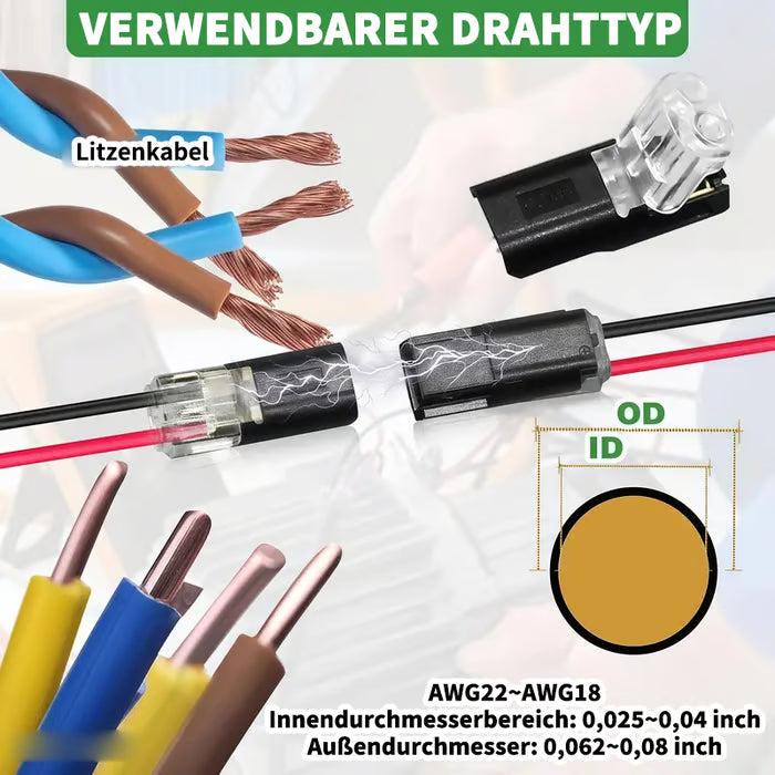 Connecteurs à double fil avec clip de verrouillage