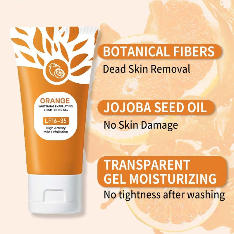 Gel exfoliant éclaircissant à l'orange