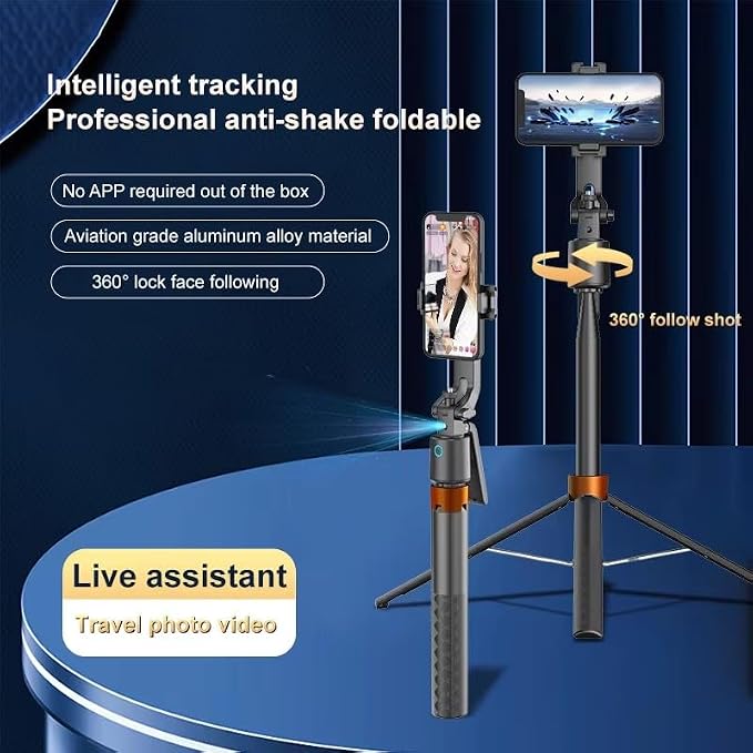 Trépied à selfie avec suivi facial à 360°