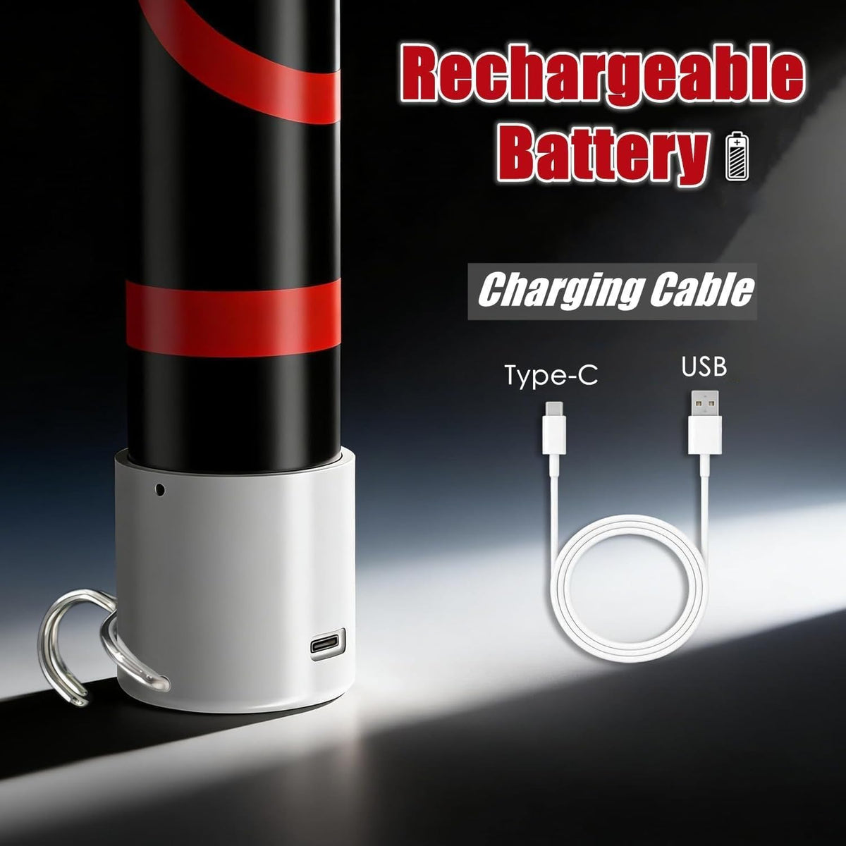 Lampe torche LED flexible et pliable en forme de bâton
