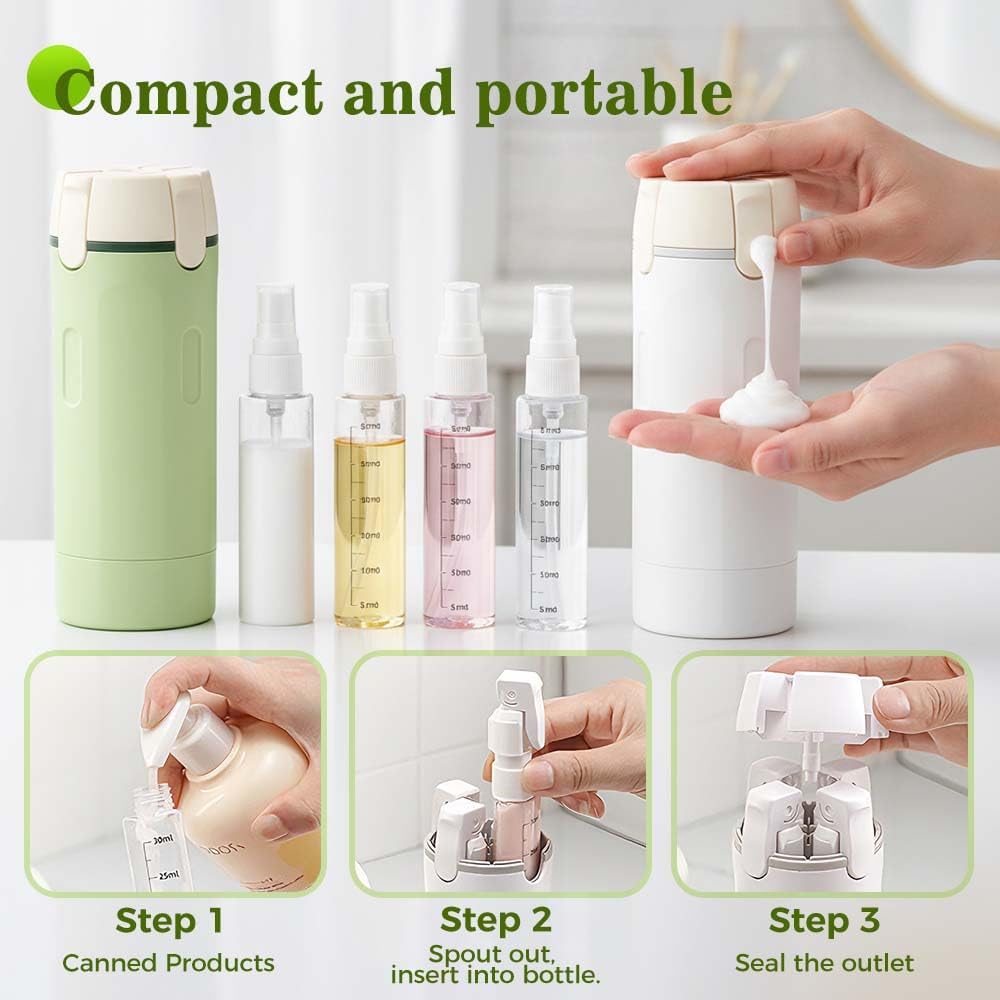 Distributeur 4 en 1 avec flacons de voyage 30 ml