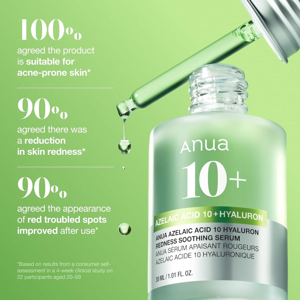 ANUA 10+AZELAIC ACID HYALURON REDNESS SOOTHING SERUM