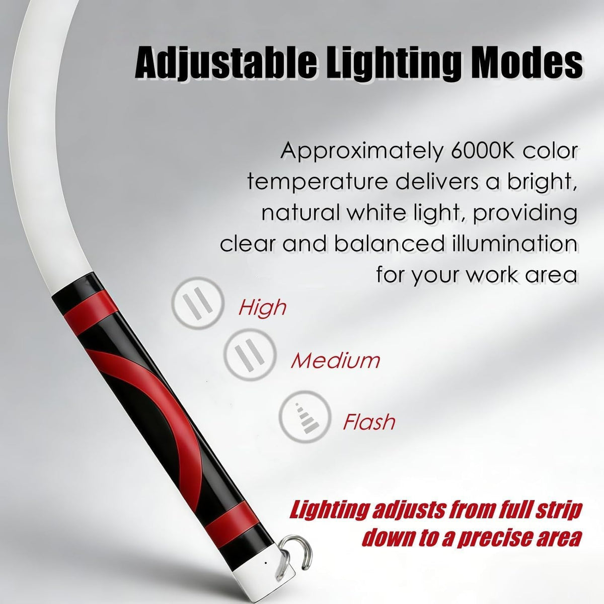 Lampe torche LED flexible et pliable en forme de bâton