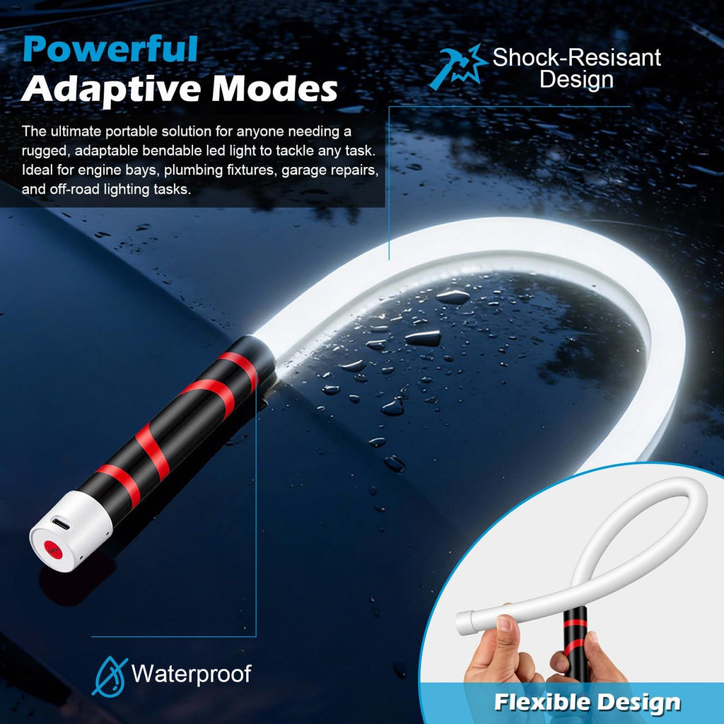 Lampe torche LED flexible et pliable en forme de bâton
