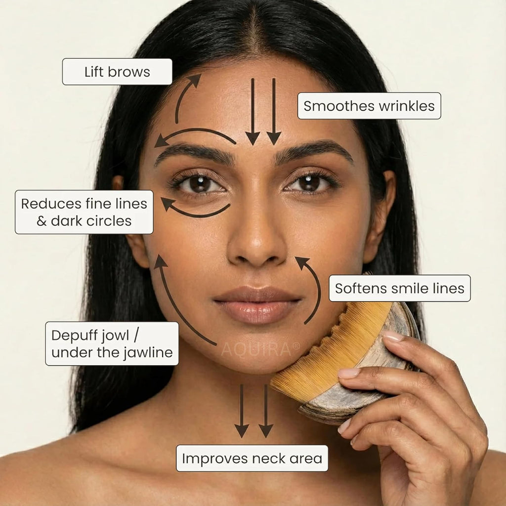 Gua Sha Lymphatic Face Brush
