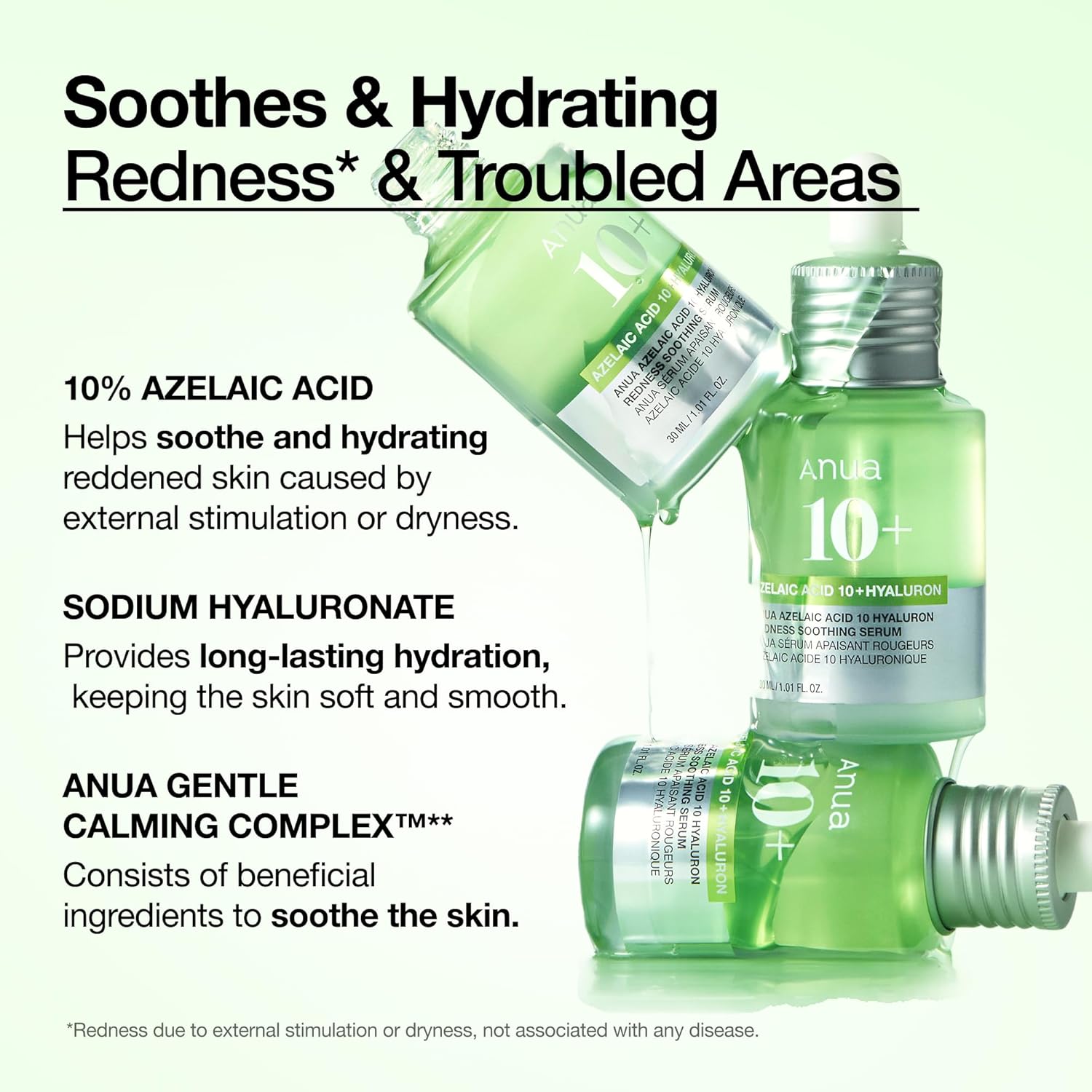 ANUA 10+AZELAIC ACID HYALURON REDNESS SOOTHING SERUM