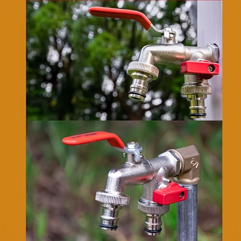 Robinet de jardin universel à double sortie