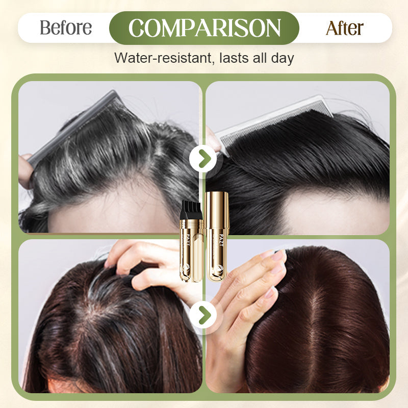 Peigne colorant 2 en 1 pratique pour cheveux gris