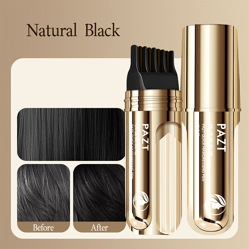 Peigne colorant 2 en 1 pratique pour cheveux gris